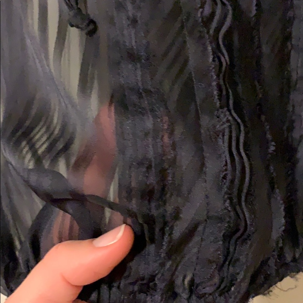 Sheer Ruffle-Front Blouse - Picture 3 of 4
